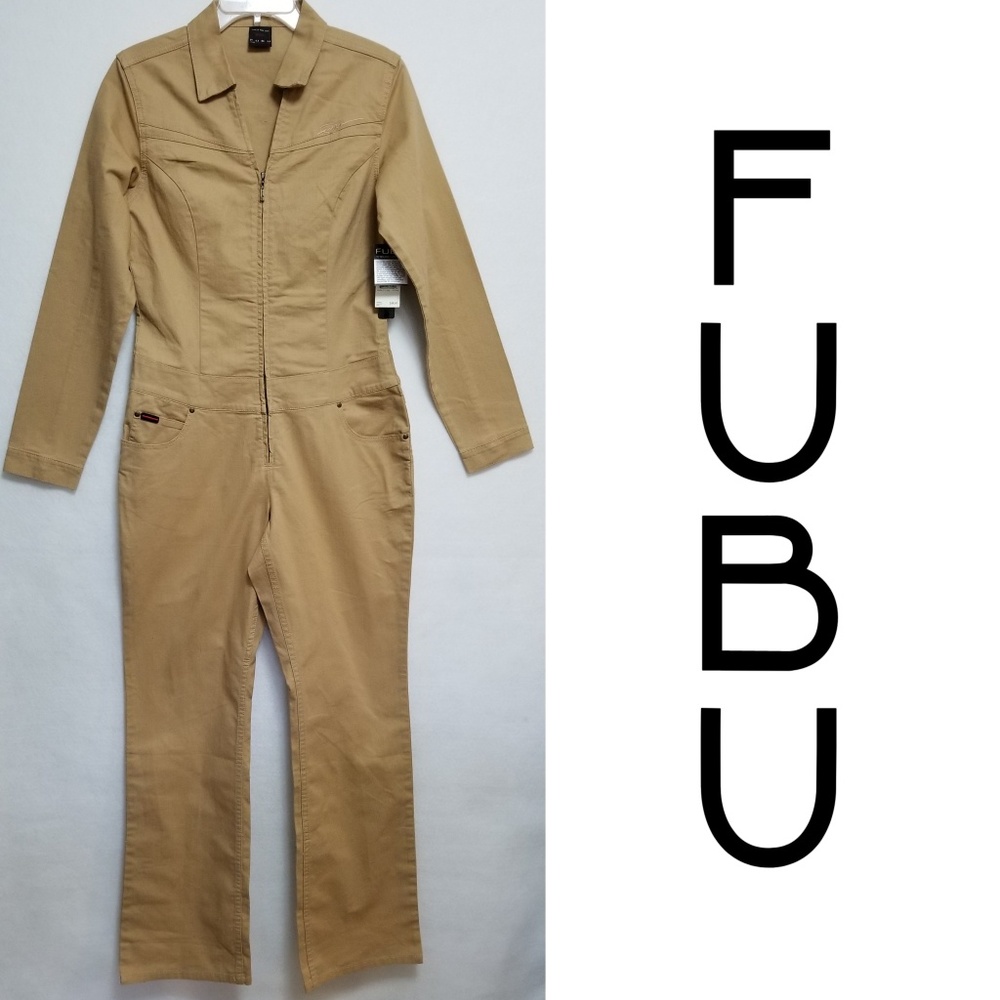 FUBU Jumpsuit Tan Long Sleeve Size 12